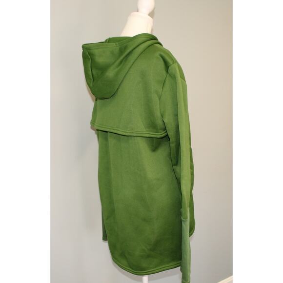 Ladies Hoodie Junior Sz XL Sweatshirt Faith LS pockets Embroidered Green Unique - Picture 8 of 11